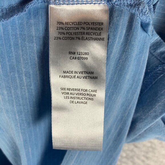 Travis Mathew Mens Blue Polyester Cotton Button Down Golf Polo Shirt Size L 9050 - Picture 8 of 13